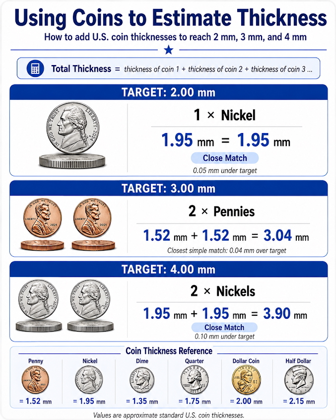 what is my banger wall thickness and banger bottom thickness? use coins to measure both