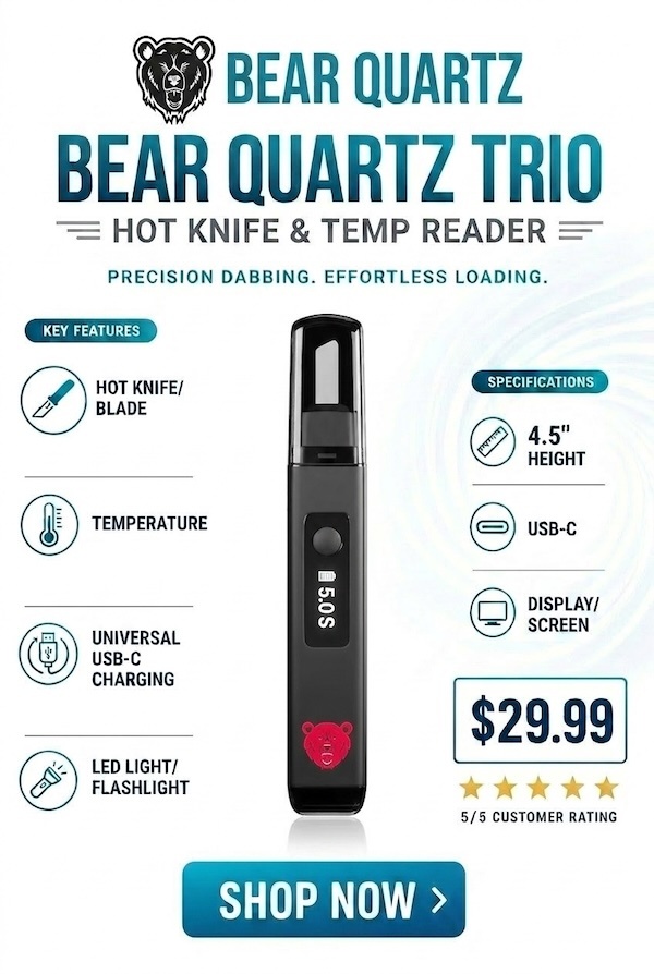 bear quartz trio hot knife e-nail.com