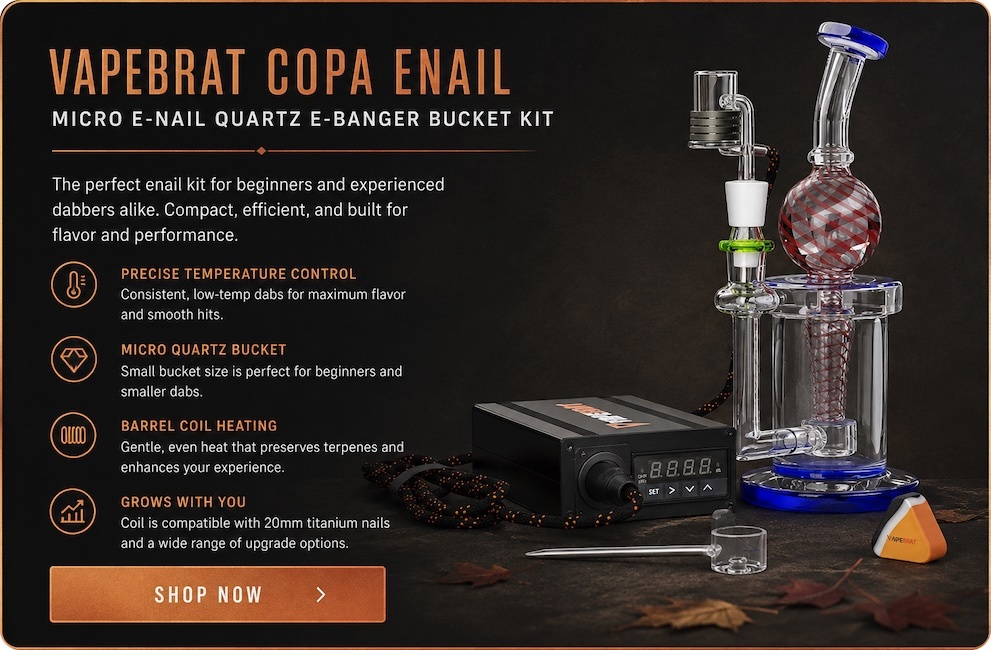 Best Beginner Enail Starter VapeBrat Copa 20mm Quartz Banger Enail