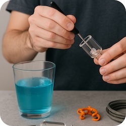 cleaning a nectar collector enail - step by step