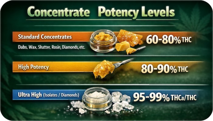 Concentrate Potency Levels Percentage - High THC Potency Concentrate Potency Levels Percentage - High THC Potency