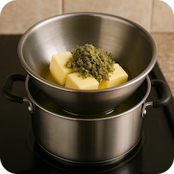 Infusing Cannabis Into Butter - Double Boiling