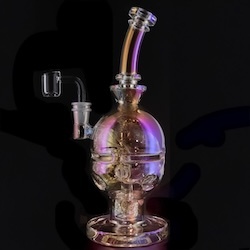 Rainbow Enail Dab Rig with Fab Egg and Swiss Perc