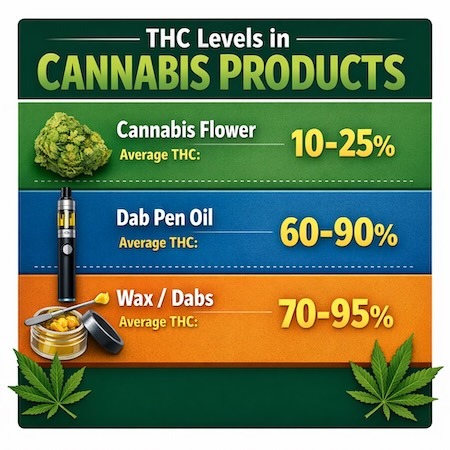 THC Content Comparison Chart How Many Hits on a Dab Pen Equal a Joint?