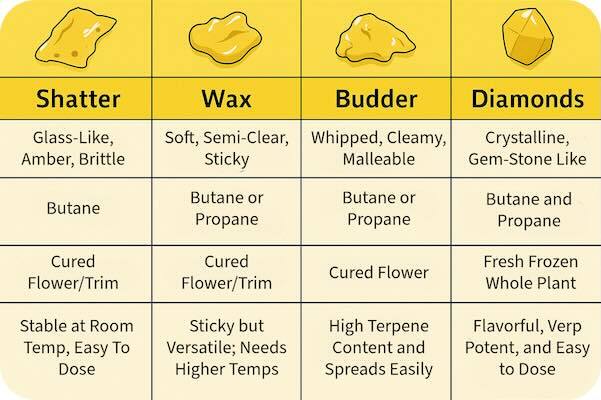 THC Diamonds Compared to Different Types of Concentrates - What are THC Diamonds?