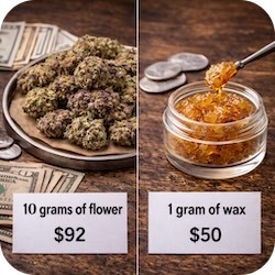The Actual THC Break Down of Wax vs Weed  - cannabis 